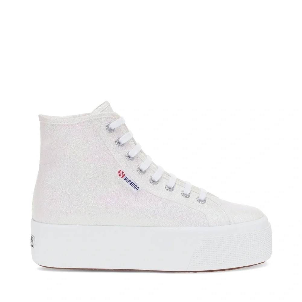 Superga‎ High Top Sneakers Lame Iridescent 2708 NWT 6